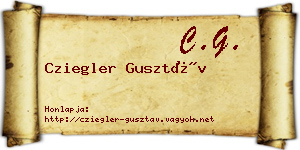 Cziegler Gusztáv névjegykártya