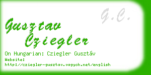 gusztav cziegler business card