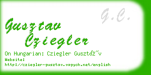 gusztav cziegler business card